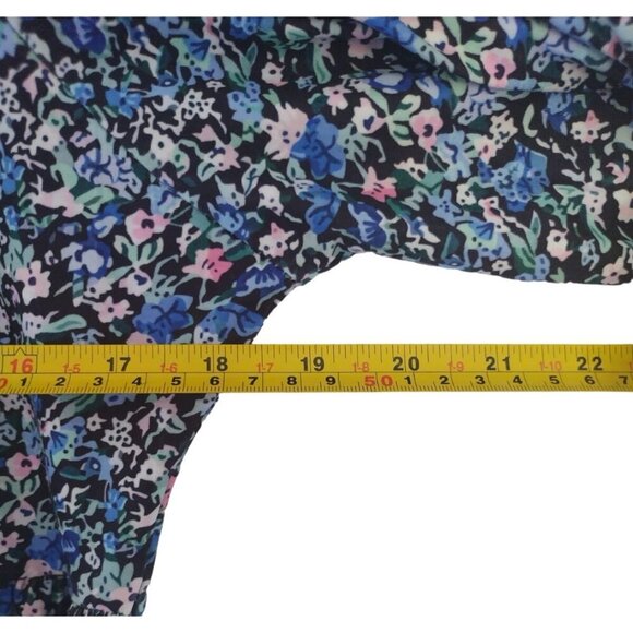 Floral Print Long Sleeve Blouse With Elastic Cuffs & Flowy Hemline, size XL, NWT - Picture 6 of 8